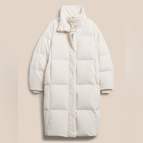 NWT Banana Republic Water-Repellent Long Puffer Coat - Picture 4 of 10